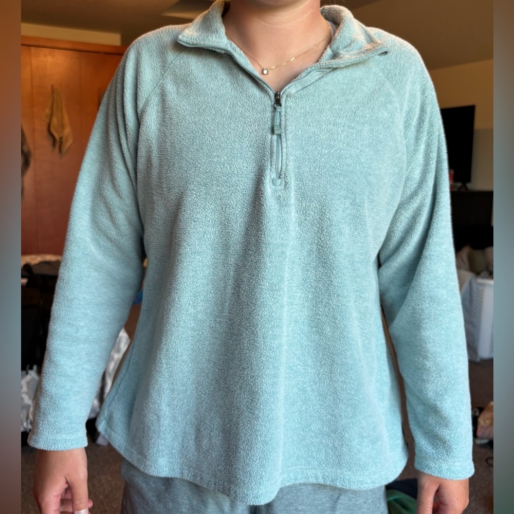 Eddie Bauer Women’s Soft Blue 1/4 Zip Sweater